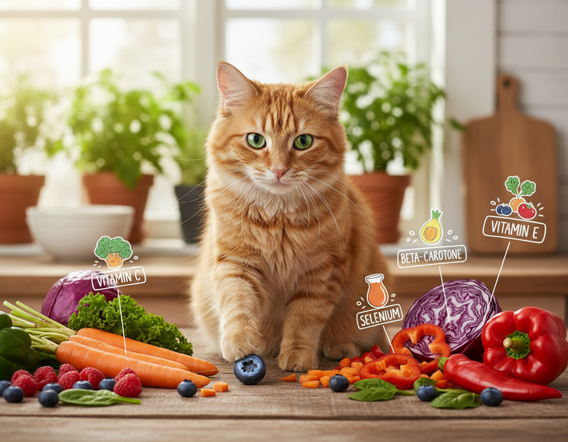 vitamini z antioksidativnim učinkom za mačke