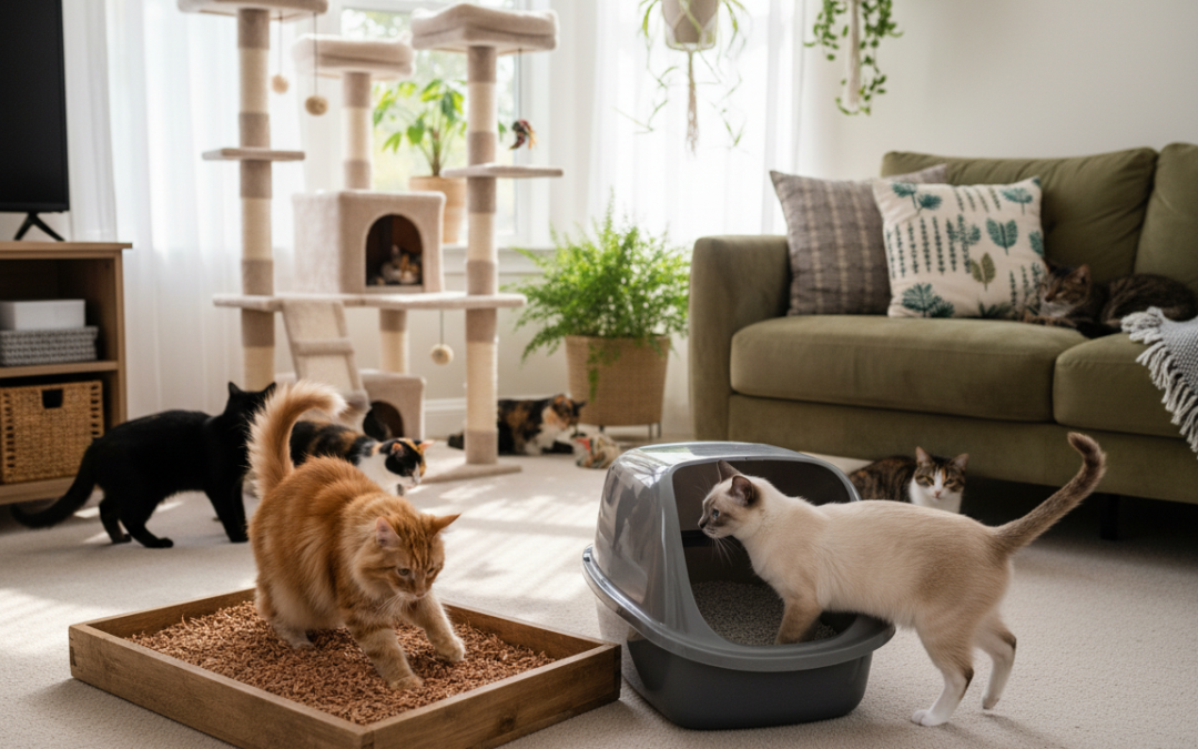 Vrsta mačje stelje v gospodinjstvih z več mačkami – Vse, kar moraš vedeti o tem!