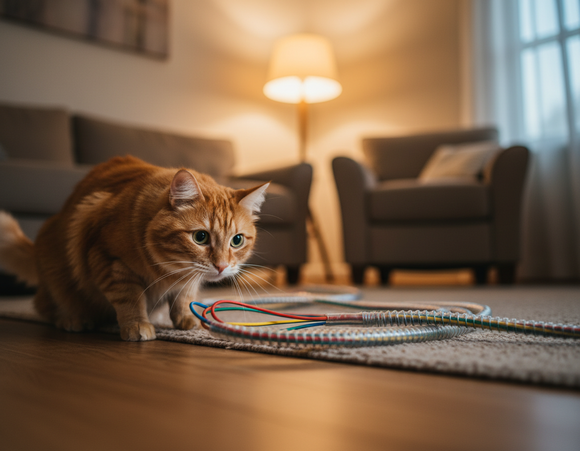 zaščita električnih kablov pred mačko