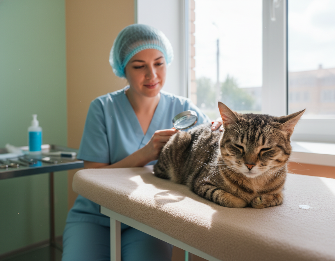 zdravljenje kožnih težav pri starejši mački
