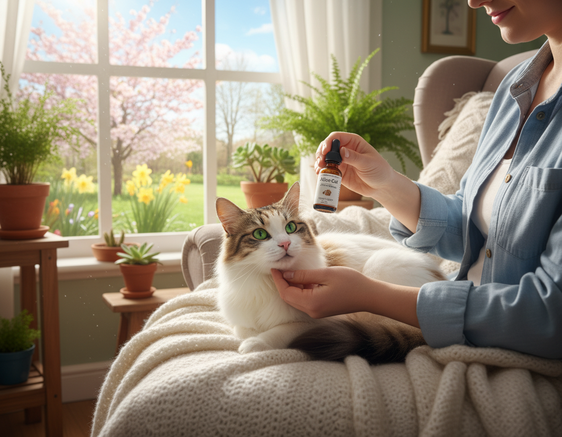 zdravljenje spomladanskih alergij pri mački