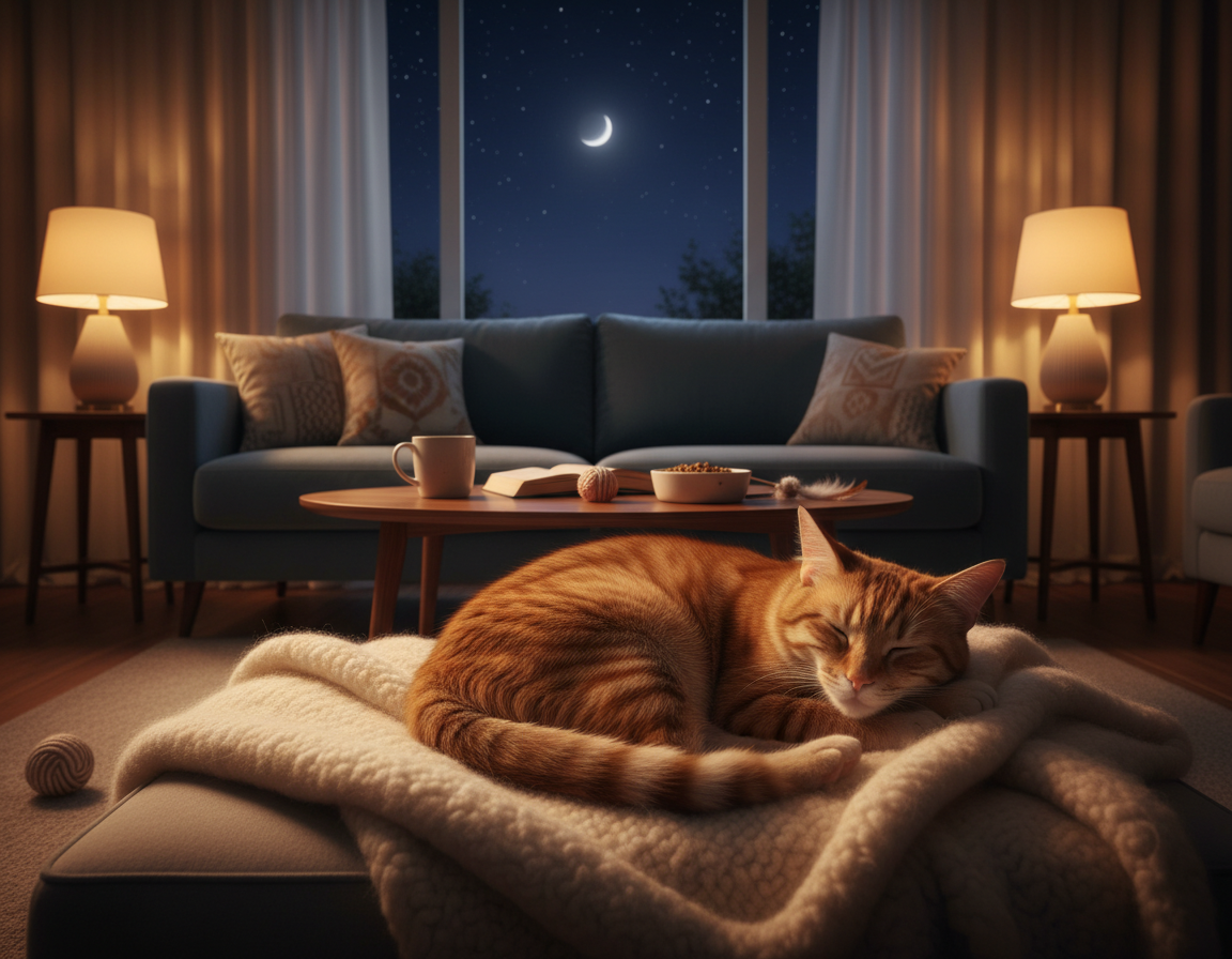 zmanjševanje nočne aktivnosti mačke