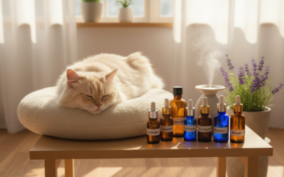 Zmanjševanje stresa pri mački z eteričnimi olji – Vse, kar moraš vedeti o tem!