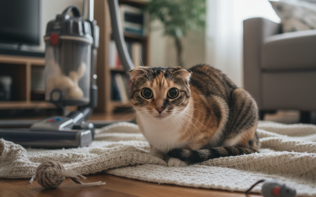 Znaki stresnega vedenja pri mačkah – Vse, kar moraš vedeti o tem!