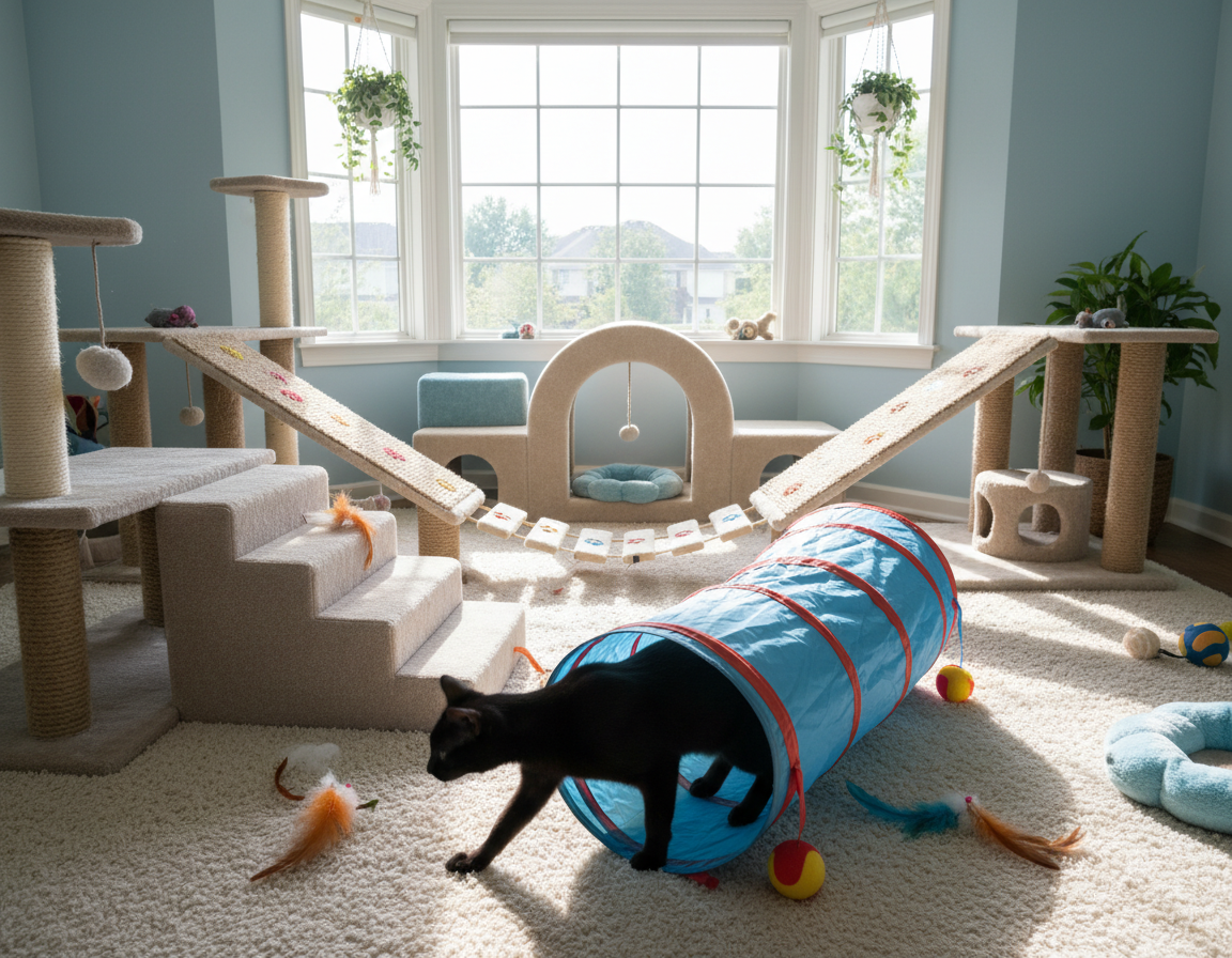 domača ovira oziroma poligon za mačko