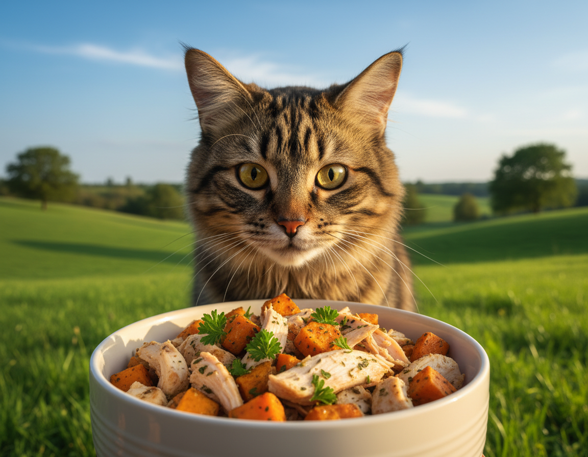 hrana brez žit za mačke