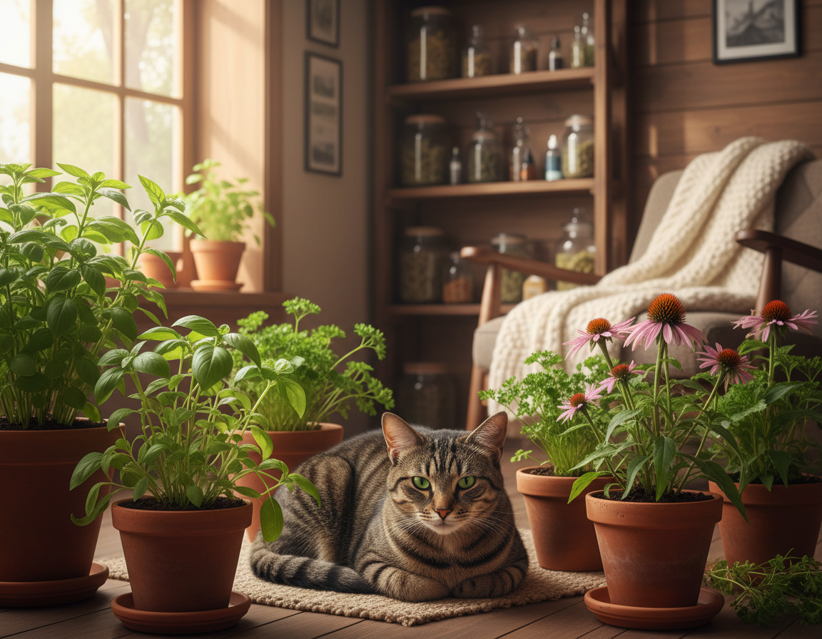 krepitev imunskega sistema mačke z zelišči