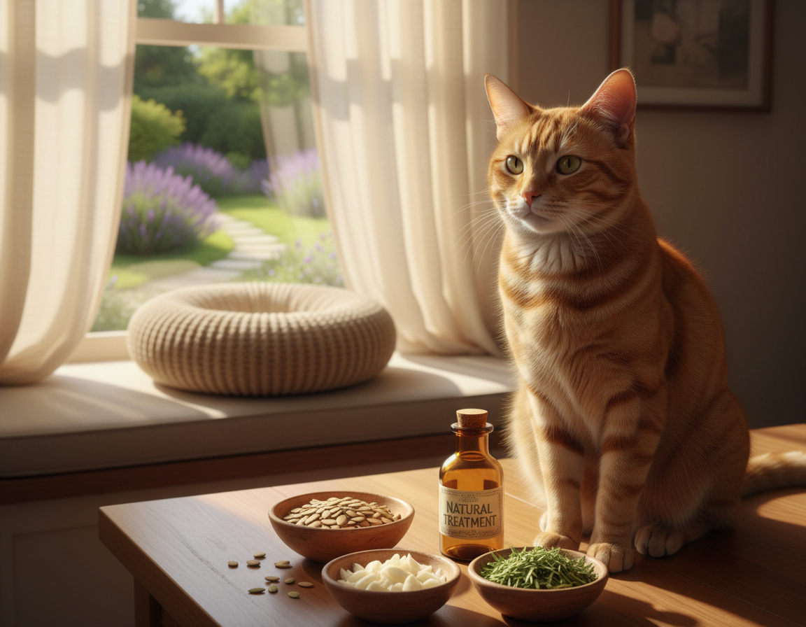 naravni pripravki proti glistam za mačke