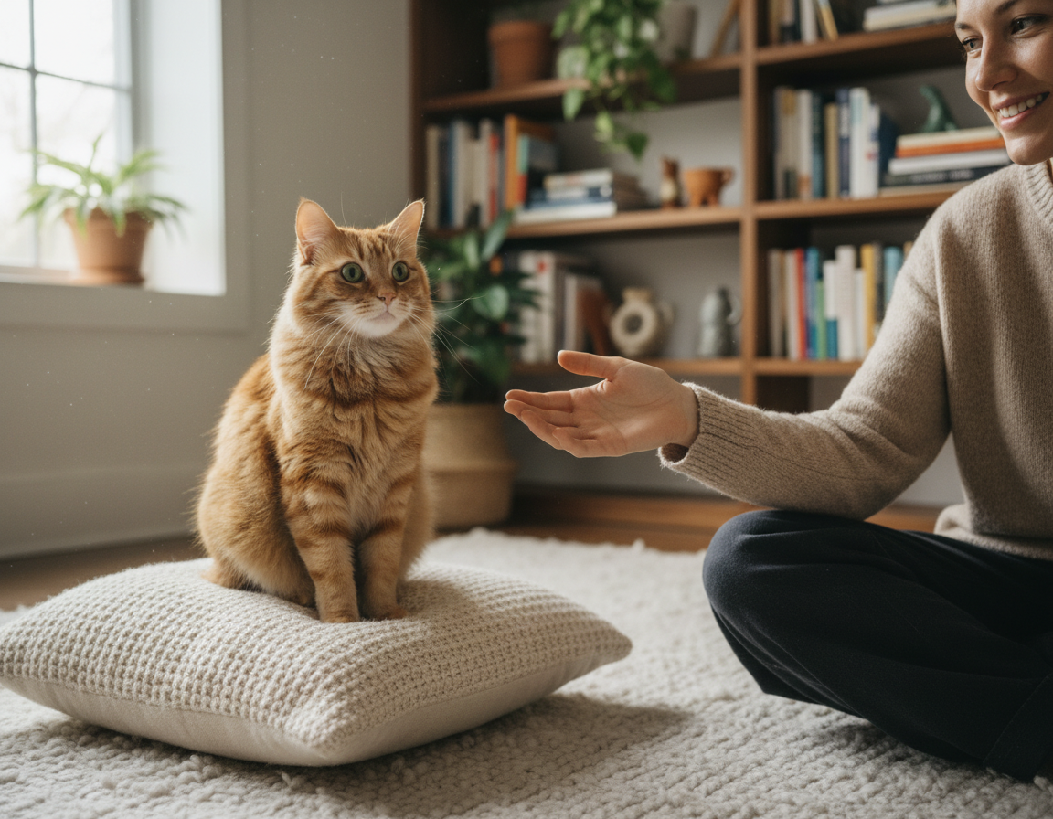 navajanje mačke na človeški dotik