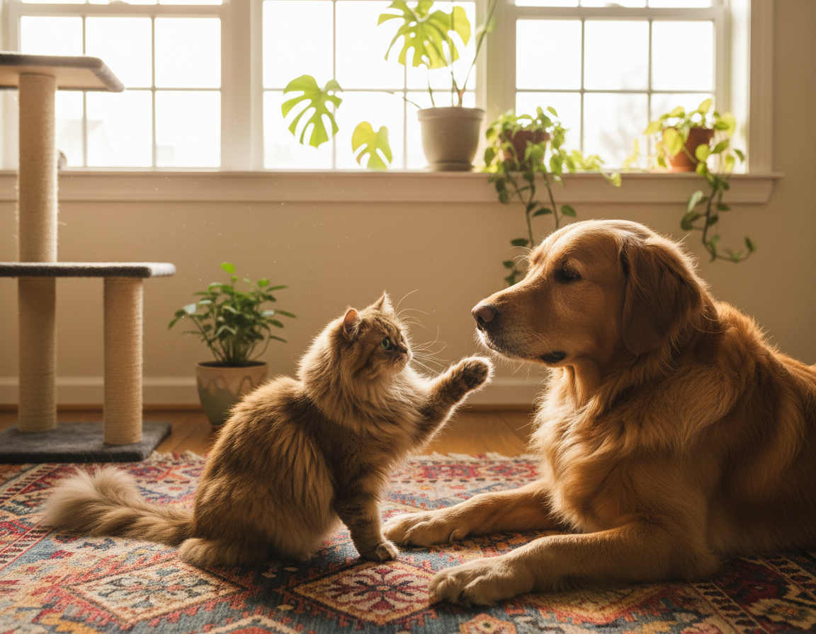 navajanje mačke na psa