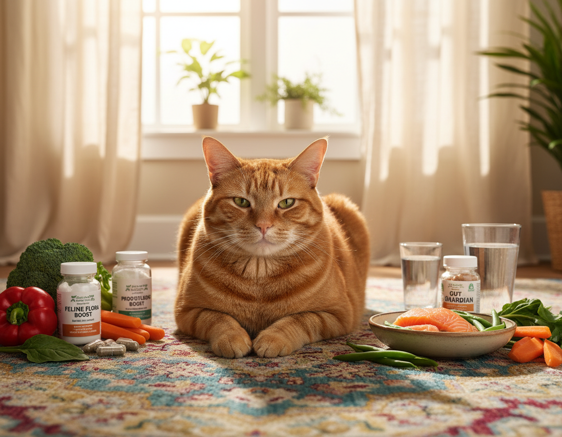 obnova črevesne flore pri mački