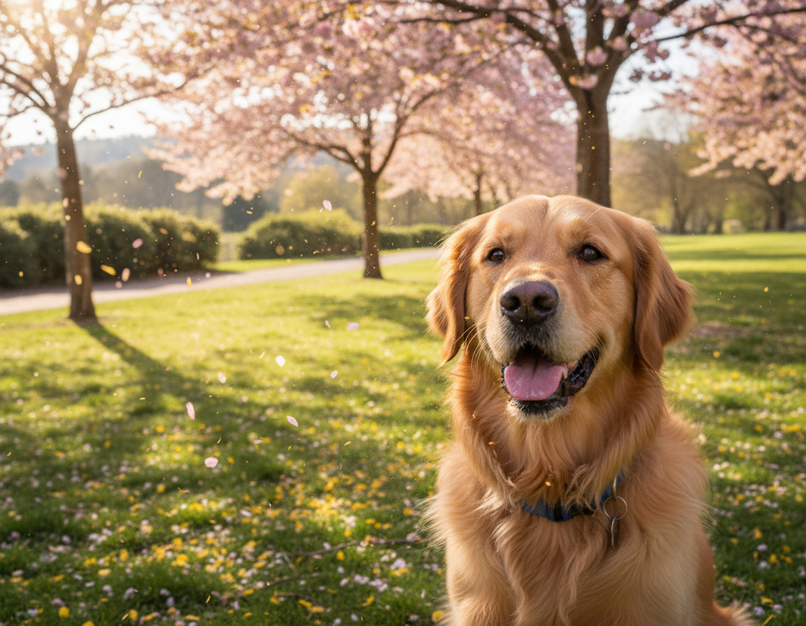 pes-pomlad-alergija-na-cvetje pes pomlad alergija na cvetje