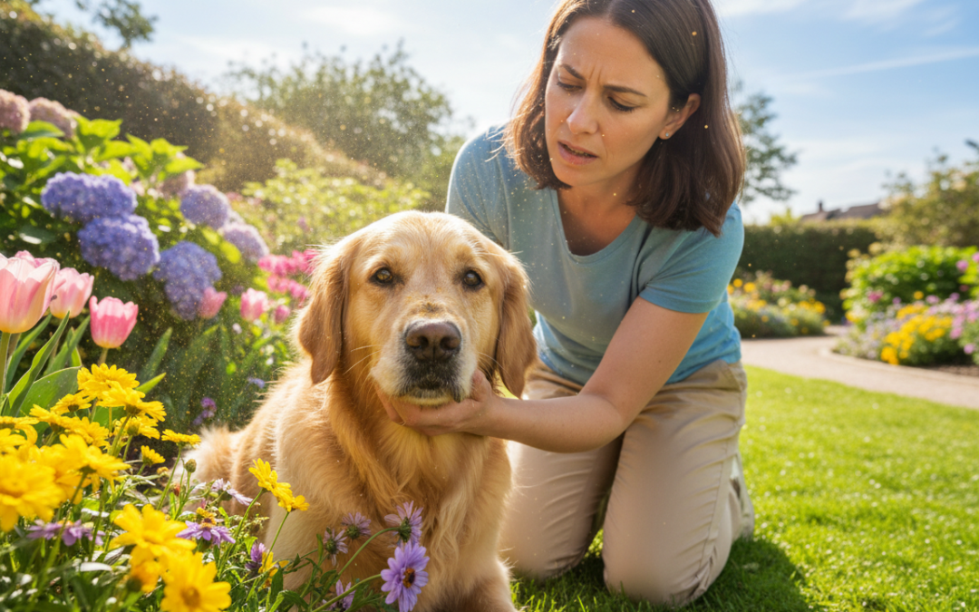 Alergija na cvetni prah pri psih – pogosta težava spomladi