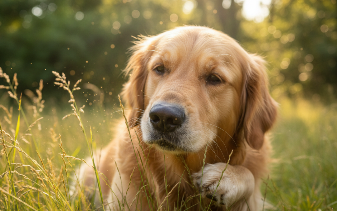 Psi in alergene trave – kako reagirajo?