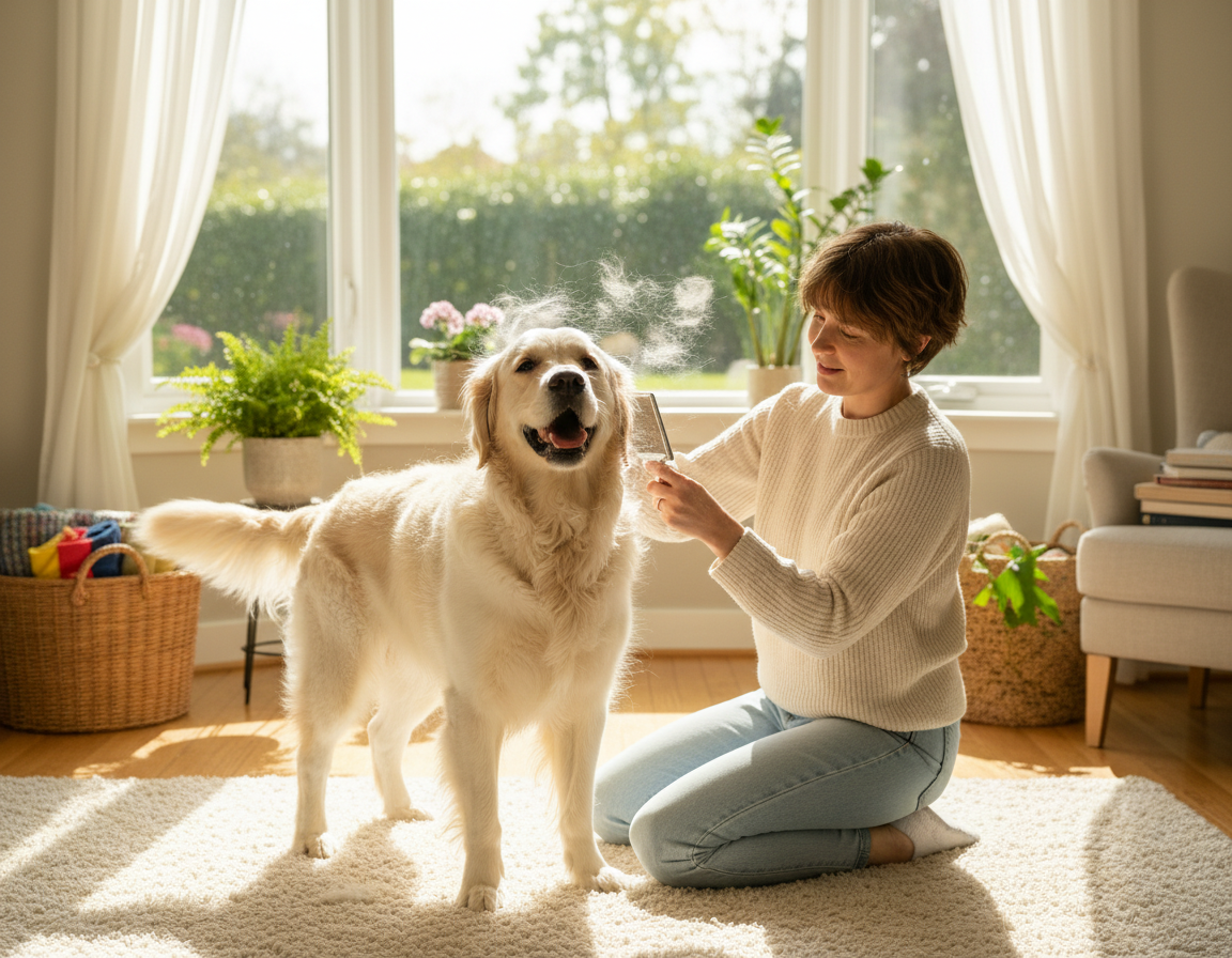 pes pomlad čiščenje dlake