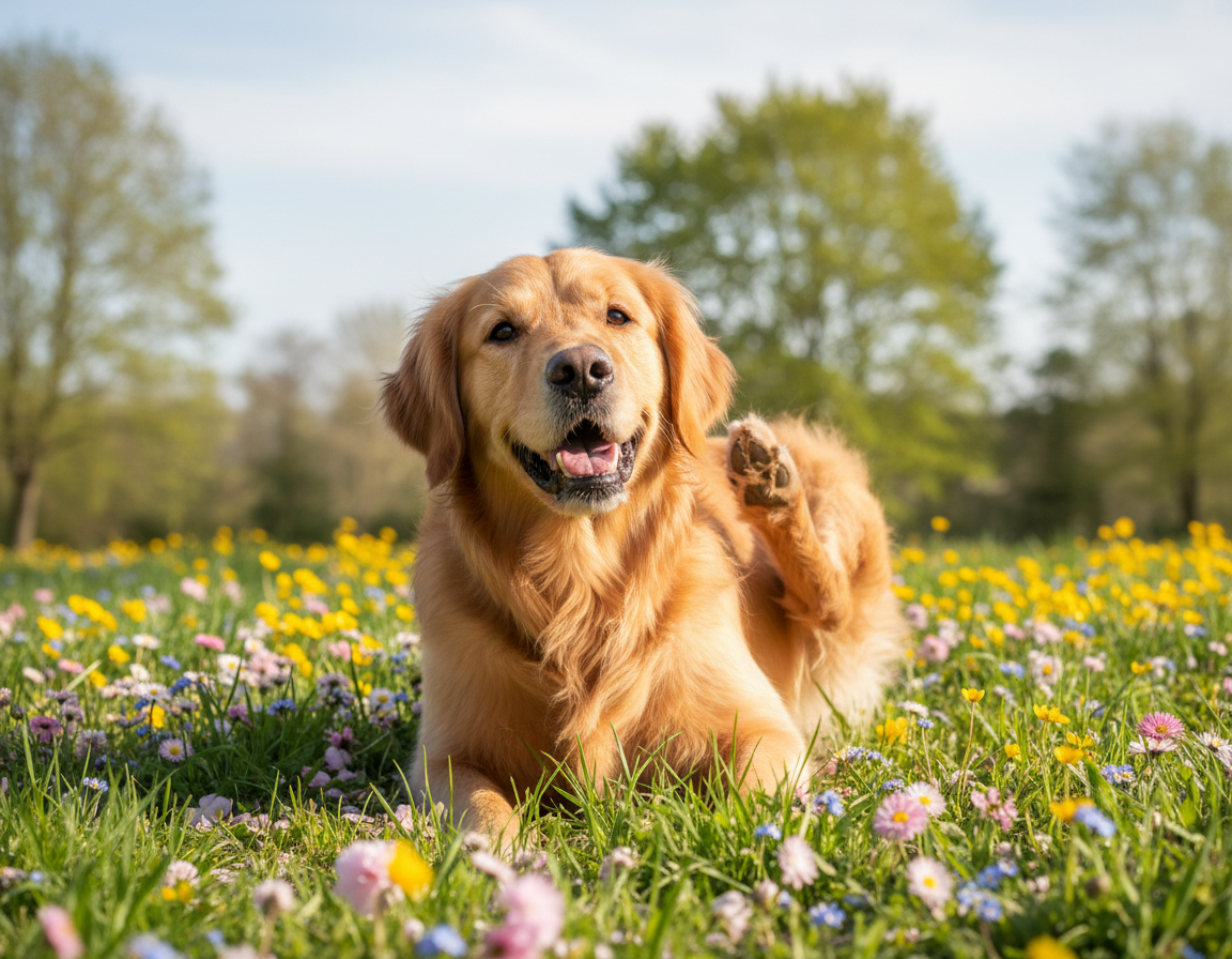 pes pomlad praskanje