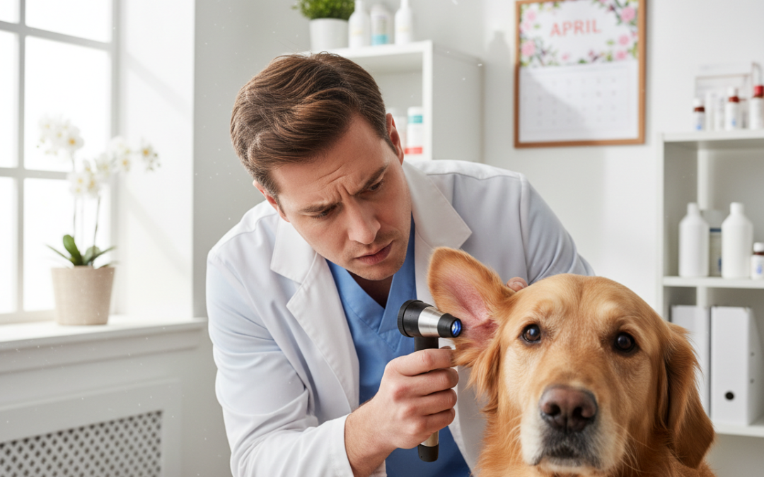 Težave z ušesi pri psih spomladi – glivična obolenja in alergije