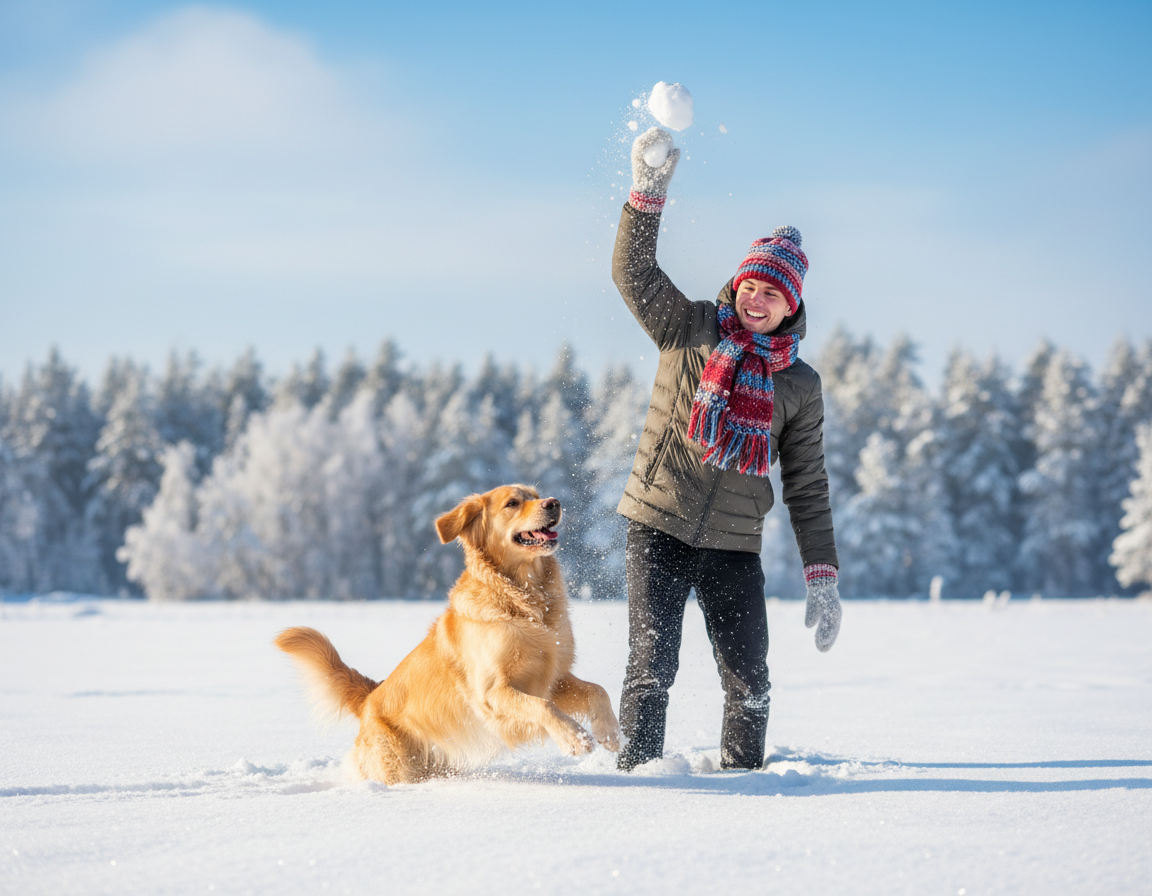 pes zima igra za krepitev vezi