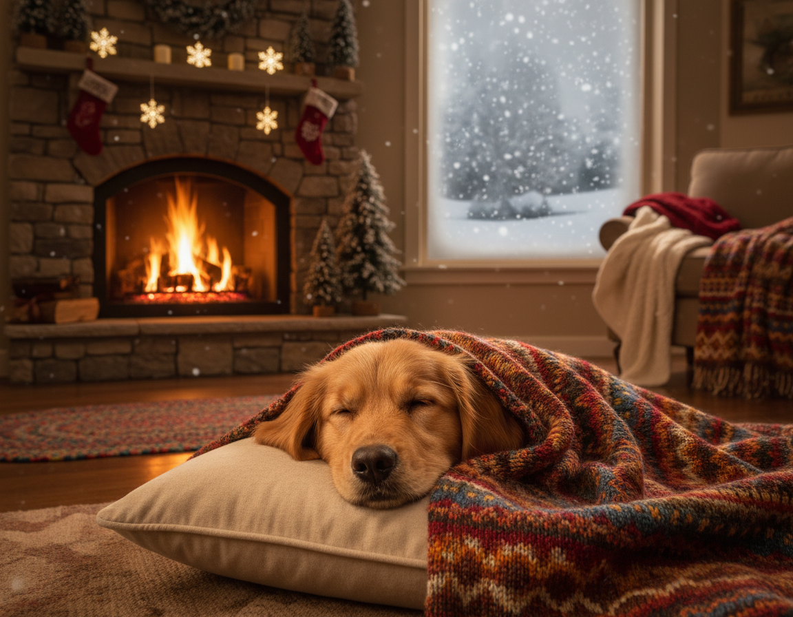 pes zima izogibanje hladnemu zraku