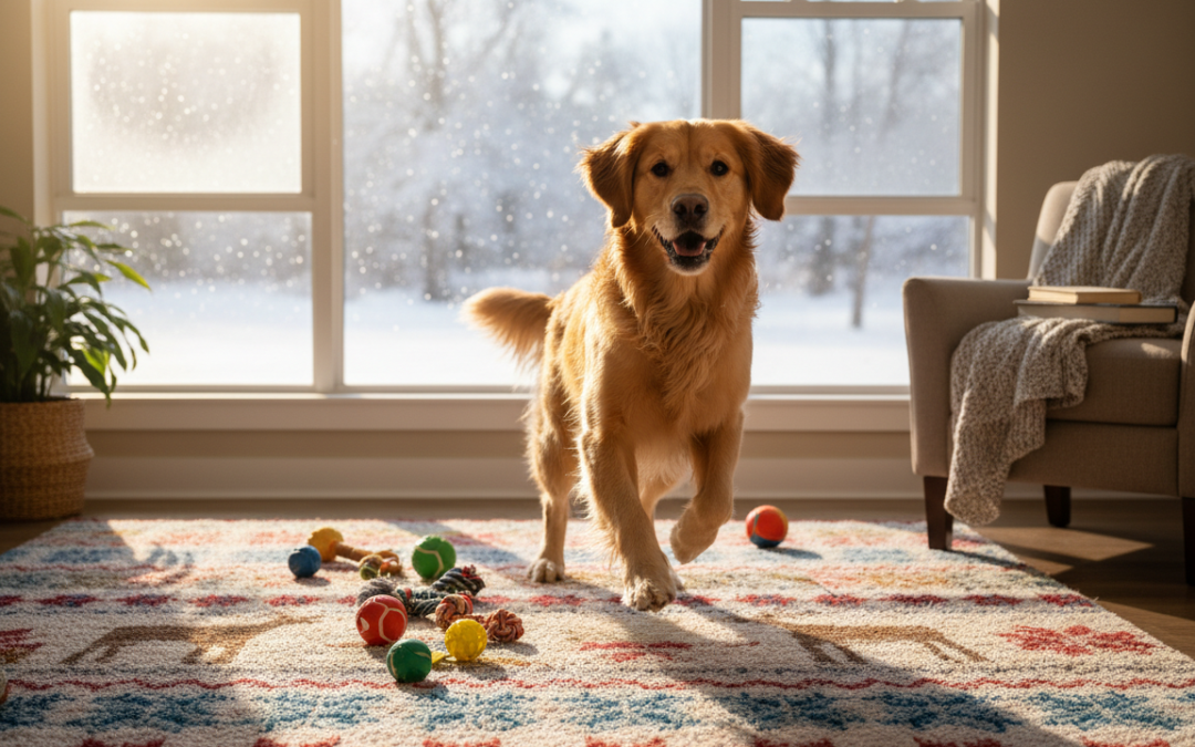 Zakaj je pes pozimi v stanovanju hiperaktiven?