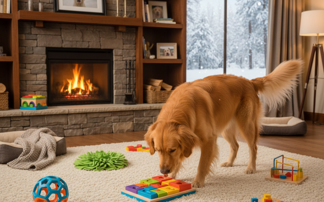 Miselni izzivi za pse – notranje igre za zimo