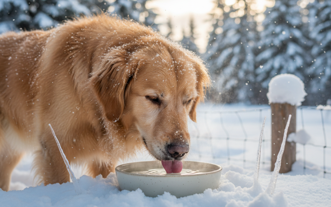 Zakaj je ustrezna temperatura pitne vode pozimi pomembna za tvojega psa?