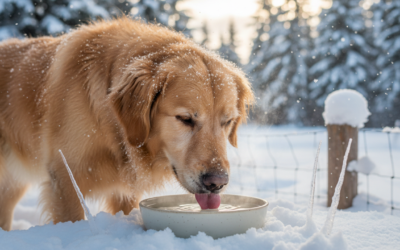 Zakaj je ustrezna temperatura pitne vode pozimi pomembna za tvojega psa?
