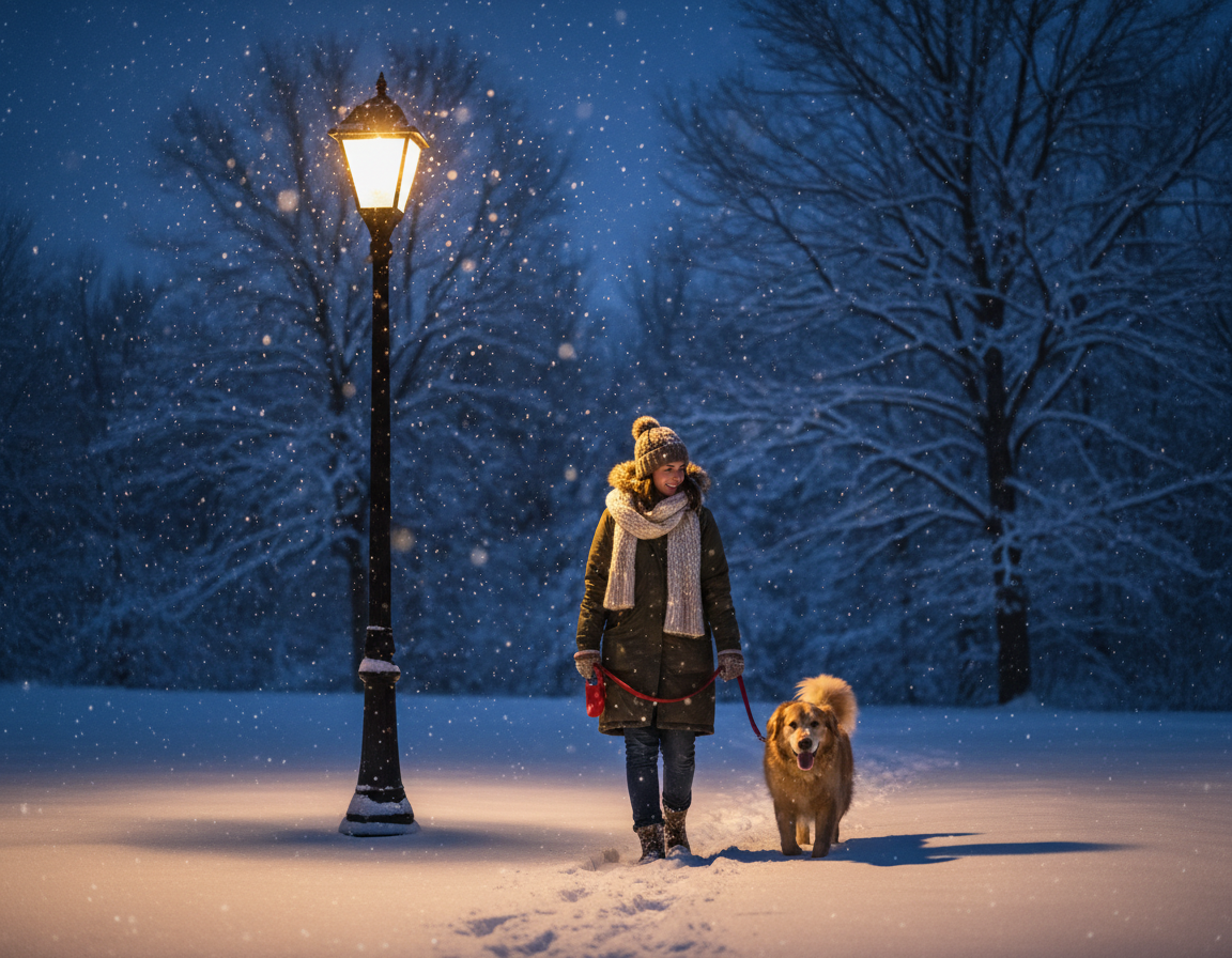 pes zima varnost po mraku