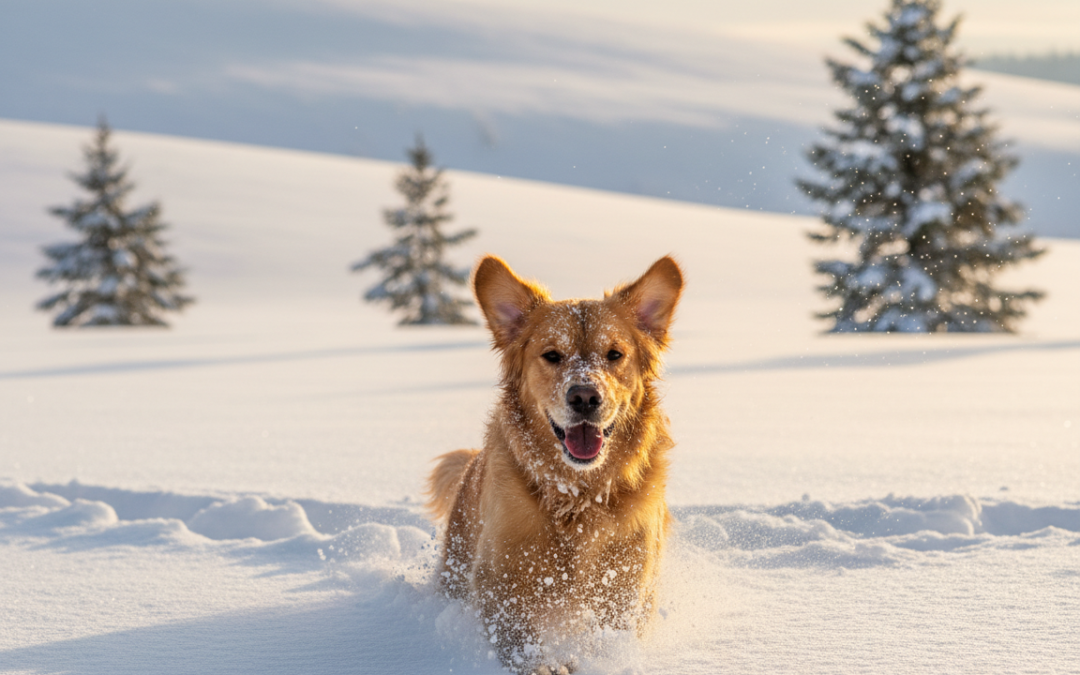 Gibanje pomaga pri premagovanju zimskega stresa pri psih
