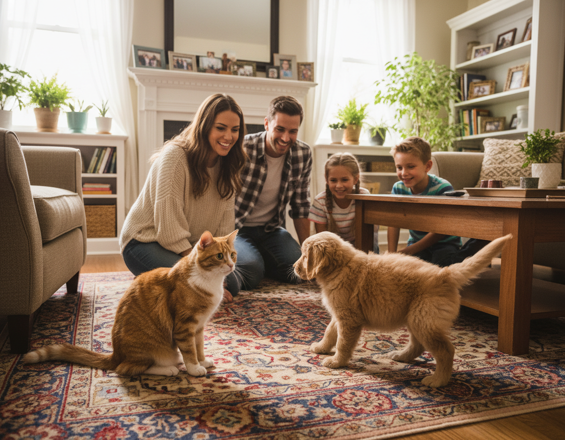 spoznavanje mačke z novim družinskim članom