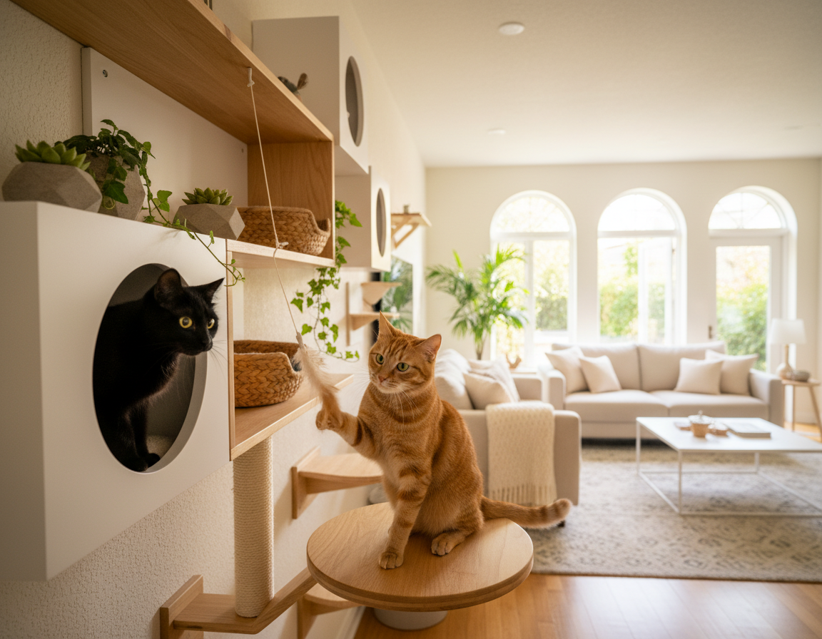 stensko-namescene-police-za-macke stensko nameščene police za mačke