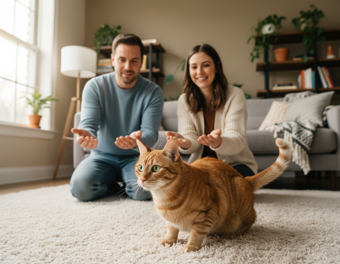 vedenje mačke do tujcev