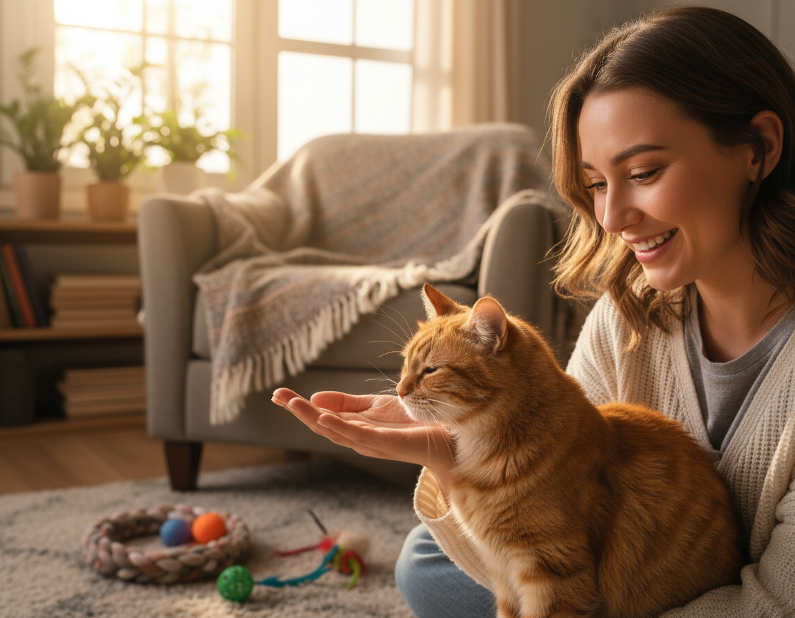 znaki pozornosti mačke do skrbnika