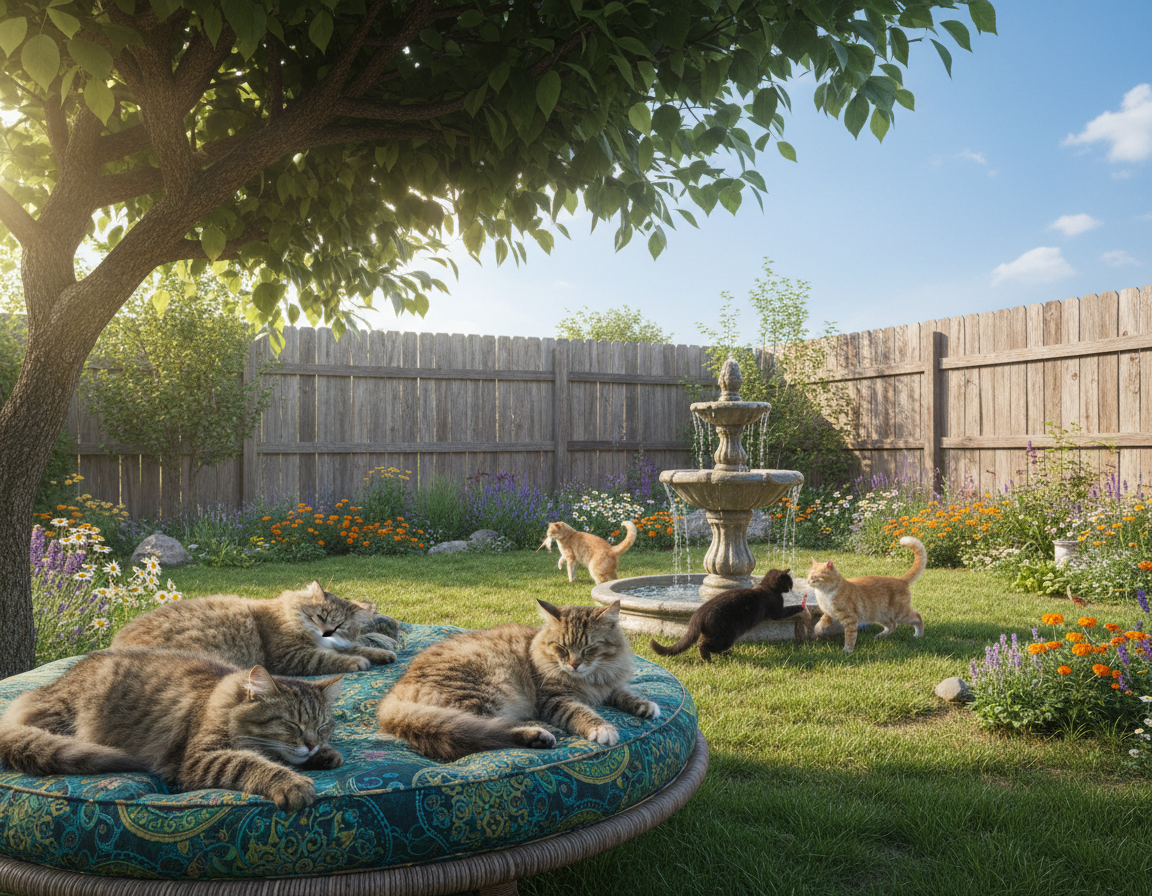 zunanji prostori za počitek mačk