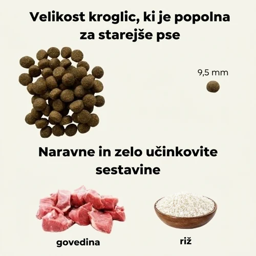 Oscar hipoalergena goveja suha hrana za starejše pse 2 Oscar hipoalergena goveja suha hrana za starejše pse - slika 2