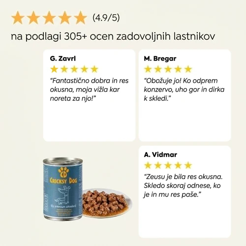 Ely mokra hrana za pse z divjim prašičem in jelenom – 415 g 6 Ely mokra hrana za pse z divjim prašičem in jelenom – 415 g - slika 6