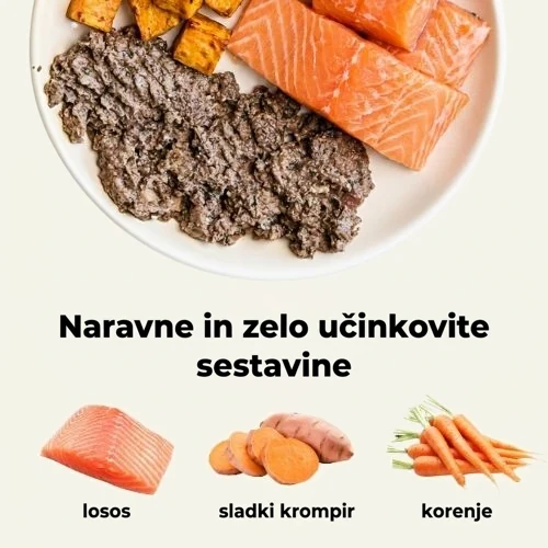 Ely hipoalergena mokra hrana za pse z lososom – 410 g 2 Ely hipoalergena mokra hrana za pse z lososom – 410 g - slika 2